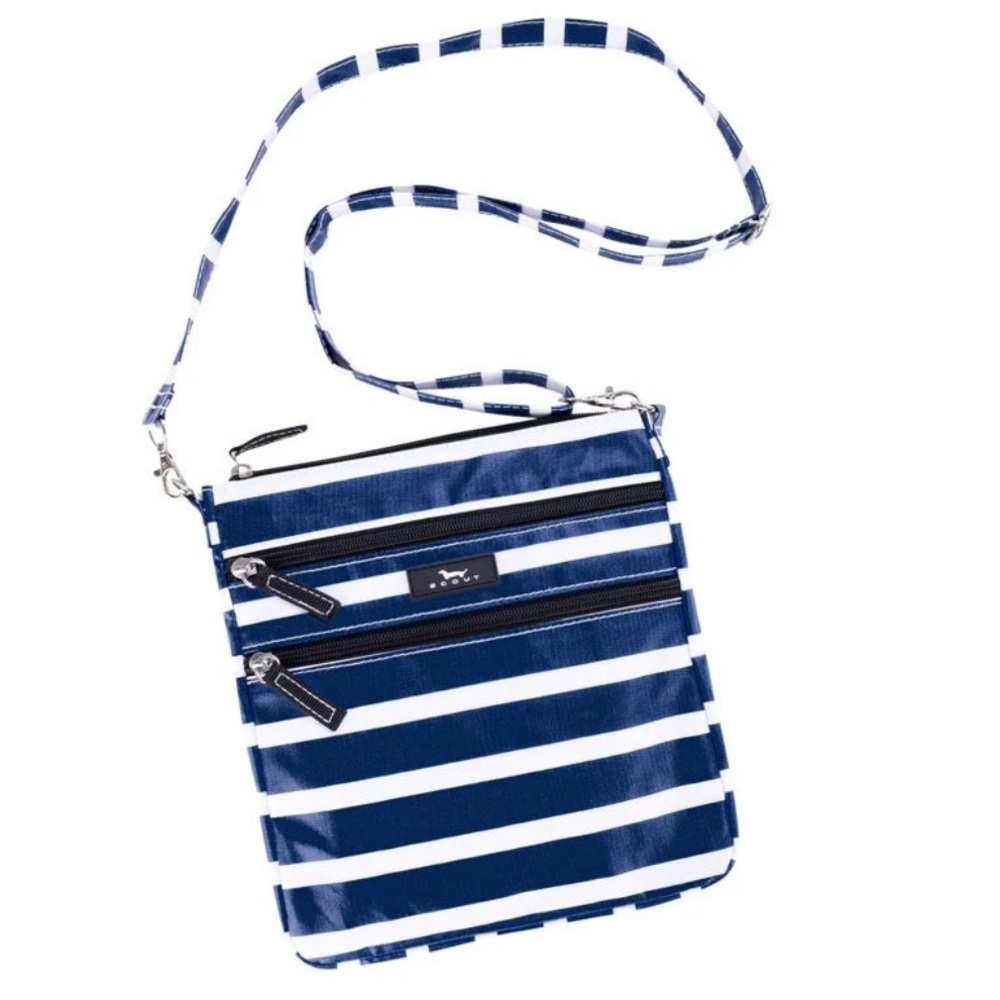 Scout Polly crossbody bag blue & white stripes new with tag - Picture 2 of 10